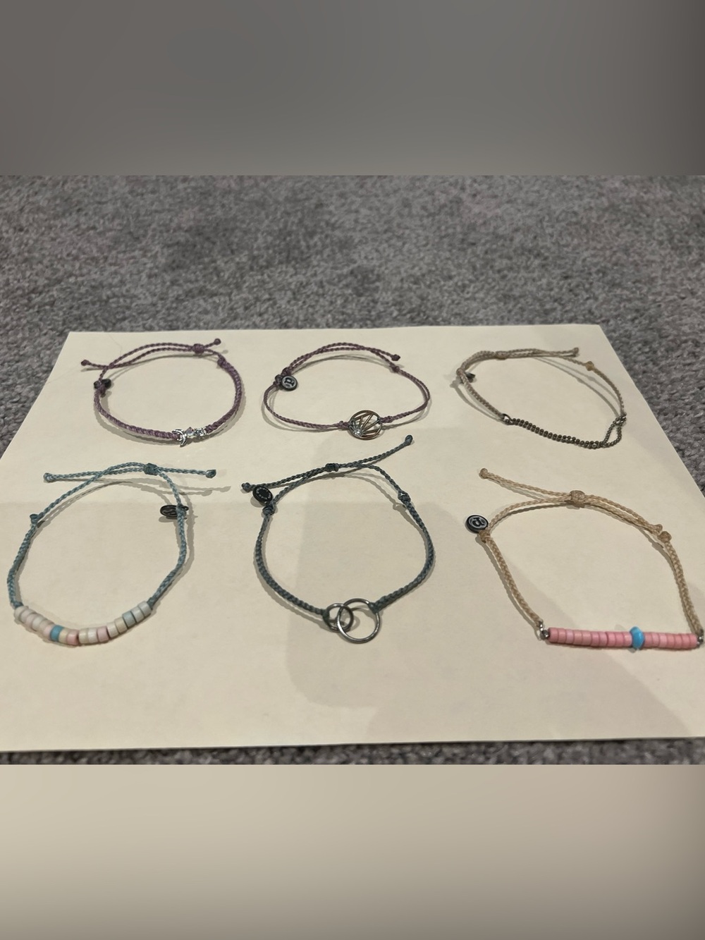 Pura Vida Assorted Pastel and Neutral Stackable Cord Bracelet Set
